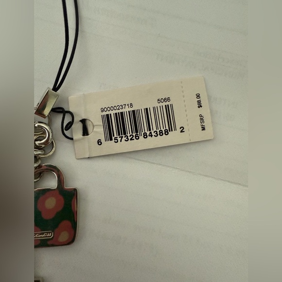Vintage Coach 5 purse bracelet/bag charm with lanyard nwt - Picture 3 of 5